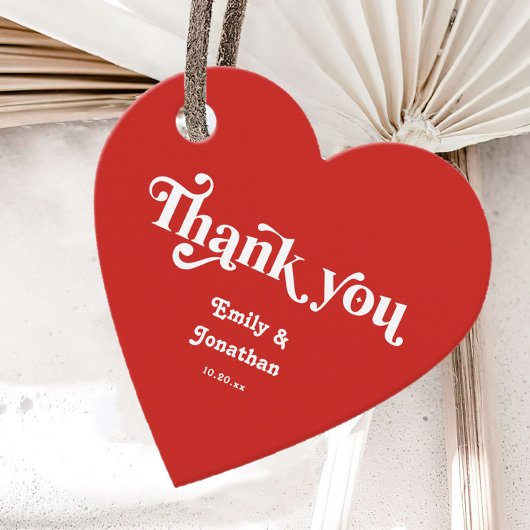 Rode Hart Valentijn Bruiloft Bedankjes Labels