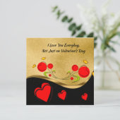 Rode hart Valentijn Kaart (Staand voorkant)