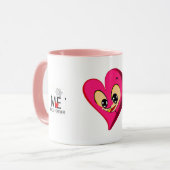 Rode hart valentijn mok (Voorkant links)
