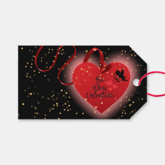 Rode Hart Valentijnsdag Cadeaubijschrift Cadeaulabel