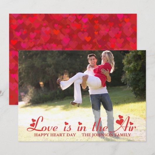 Rode Hart Valentijnskaart Kaart (Voorkant / Achterkant)