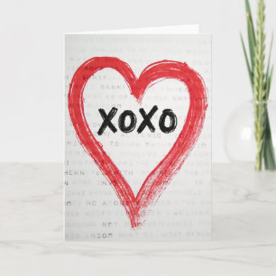 Rode Hart Xoxo Patroona Kaart