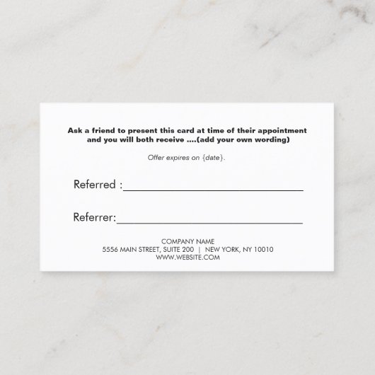 Rode Hart Zwart-witte Strepen Salon Verwijzing (Achterkant)