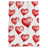 Rode hartballonnen medium cadeauzakje (Achterkant)