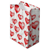 Rode hartballonnen medium cadeauzakje (Achterkant Gekanteld)