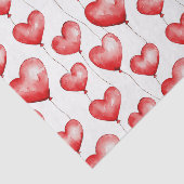 Rode hartballonnen tissuepapier (Detail)