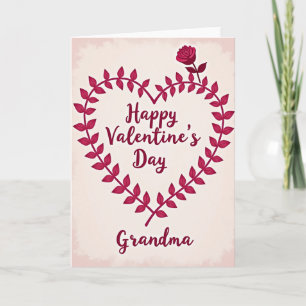 Rode Hartblaadjes Oma Valentijnskaart Kaart