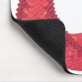 Rode hartdraak op wit muismat (Hoek)