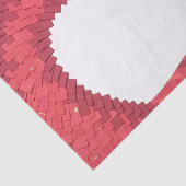 Rode hartdraak op wit tissuepapier (Detail)