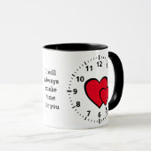 Rode harten | ALTIJD TIJD VOOR U MAKEN | VALENTIJN Mok (Voorkant rechts)