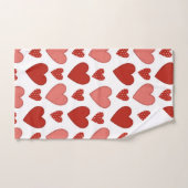Rode harten bad handdoek (Handdoek)