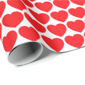 Rode harten cadeaupapier (Rol Hoek)