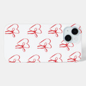 rode harten Case-Mate iPhone case (Achterkant (horizontaal))