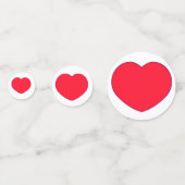 Rode harten confetti (Achterkanten)