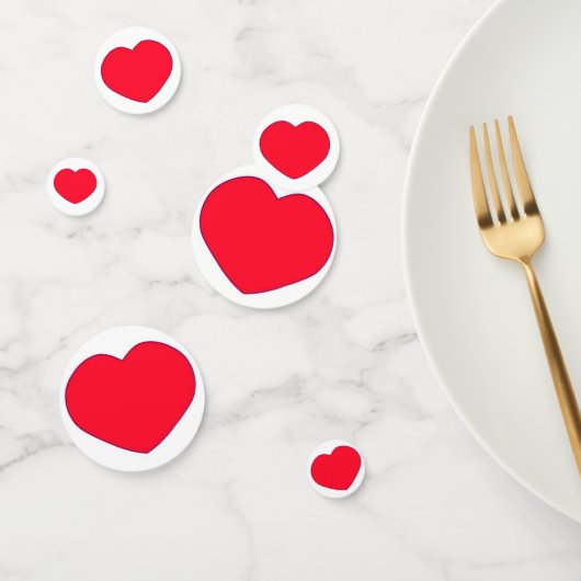 Rode harten confetti (Groep)