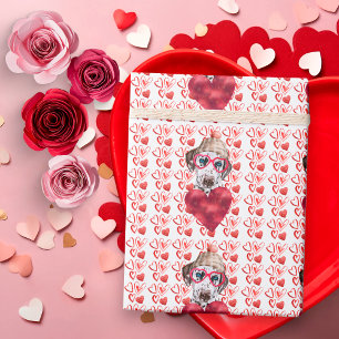 Rode Harten Dalmatiër Hond Liefhebber Valentijnsda Cadeaupapier