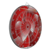 Rode harten dartbord (Voorkant Links)