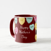 Rode harten en fotobericht | Spaanse Moederdag Mok (Voorkant links)