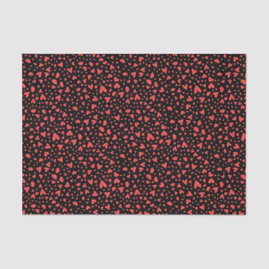 Rode harten en kussens tissuepapier (Voorkant)