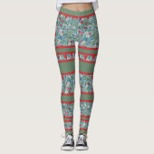 Rode harten en madeliefjes met gedurfde racestrepe leggings (Voorkant)