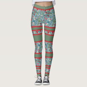 Rode harten en madeliefjes met gedurfde racestrepe leggings