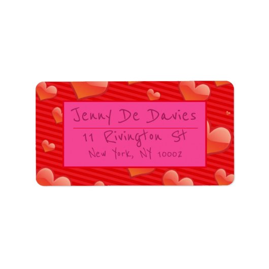 Rode harten etiket (Voorkant)