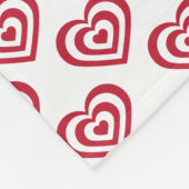 Rode harten fleece deken (Hoek)