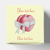 Rode harten gebonden met witte bogen voor bruiloft bedankdoosjes (Bovenkant)