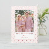 Rode harten Gelukkige Valentijnsdag Fotokaart Feestdagenkaart (Staand voorkant)