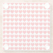 Rode harten glazen onderzetter (Achterkant)