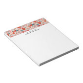 Rode harten grillige liefde patroon notitieblok (Schuin)