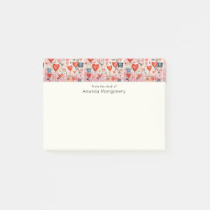 Rode harten grillige liefde patroon post-it® notes