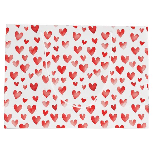 Rode harten groot cadeauzakje (Achterkant)