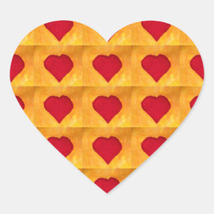 Rode harten hart sticker