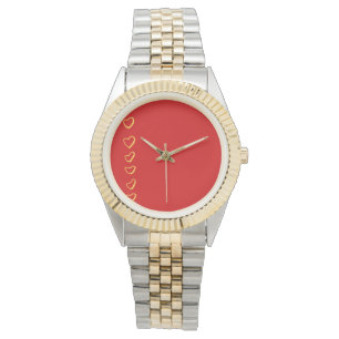 Rode harten horloge