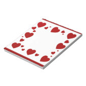 Rode harten houden van groot notitieblok (Gedraaid)