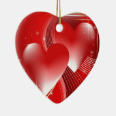 Rode harten keramisch ornament (Rechts)