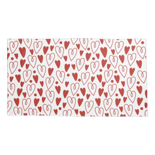 Rode harten kussensloop (Achterkant)