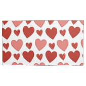 Rode harten kussensloop (Voorkant)