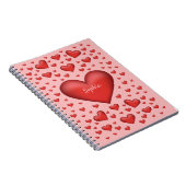 Rode harten met  tekst notitieboek (Rechterzijde)