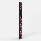 Rode harten met vleugels op zwart Case-Mate iPhone case (Achterkant/rechts)