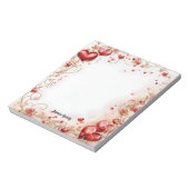 Rode harten notitieblok (Gedraaid)