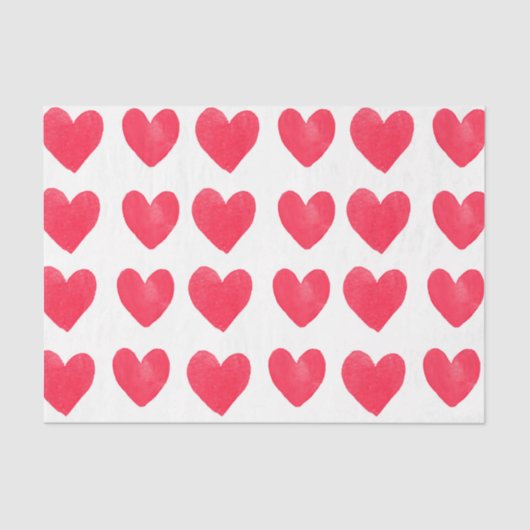 Rode harten (ontwerp 34 rode serie) tissuepapier (Voorkant)