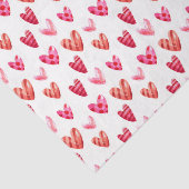 Rode harten (ontwerp 35 rode serie) tissuepapier (Detail)