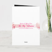 Rode harten op de zwarte kaart voor de man (Achterkant)