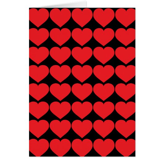 Rode harten op zwart (Voorkant)