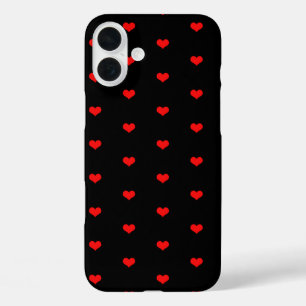 Rode Harten Patronen Schattigee Gift Valentijnsdag iPhone 16 Plus Hoesje