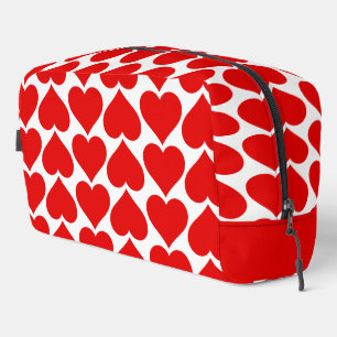 Rode harten patroon, romantisch, liefde toilettasje