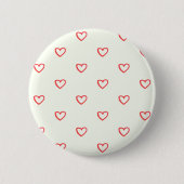 Rode harten patroon, Schattige, liefde Ronde Button 5,7 Cm (Voorkant)