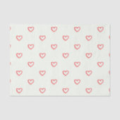 Rode harten patroon, Schattige, liefde Tissuepapier (Voorkant)